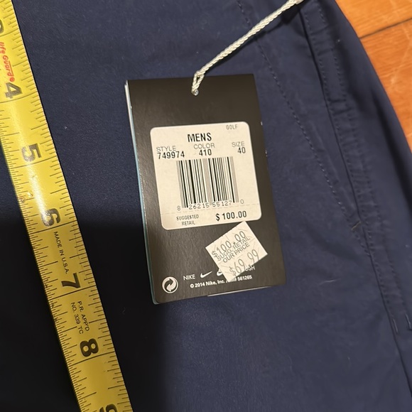 Nike golf shorts 10” inseam 40 waist navy new with tags - Picture 2 of 4